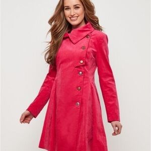Joe Browns bright pink cotton coat sz 8